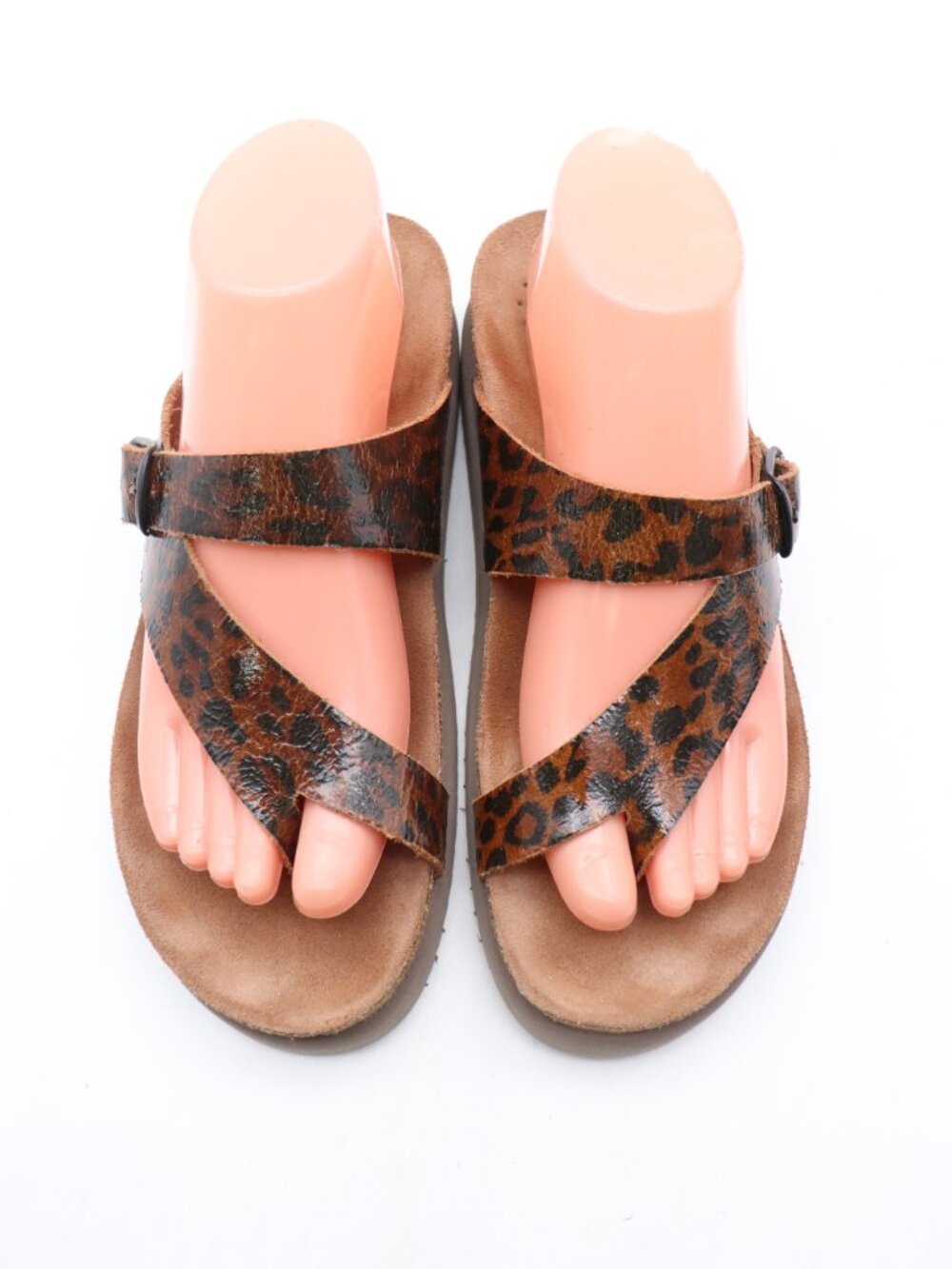 Mephisto Helen Sandals Women's Size EU 39 Buckle Animal Patent Leather Slip On